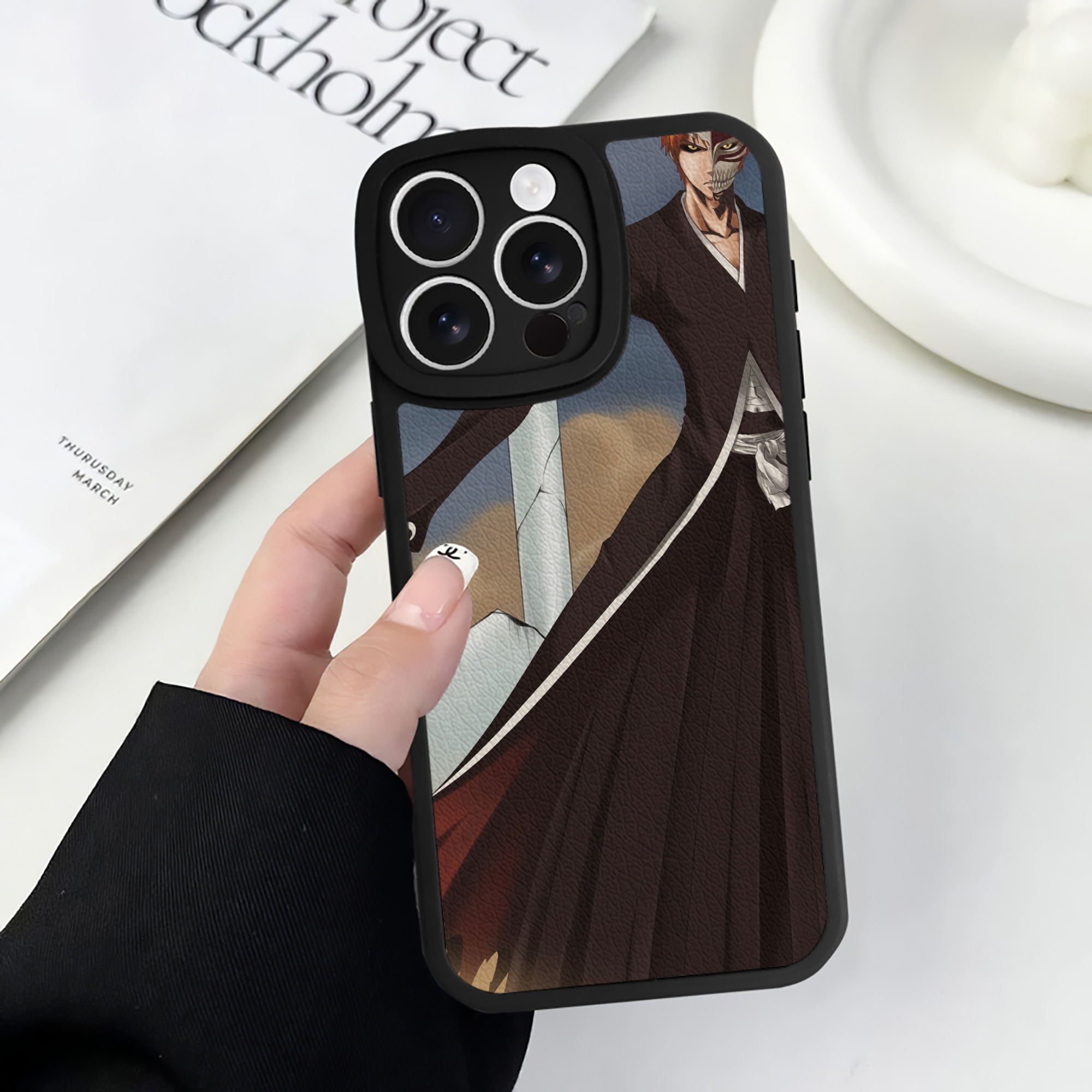 （画像用） ブリーチ BLEACH 【iPhone 16シリーズ対応】シリコンスマホケース（レザー調） 材質：シリコン